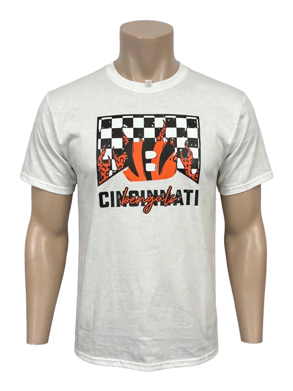 Cincinnati Bengals White Graphic Short Sleeve Tee